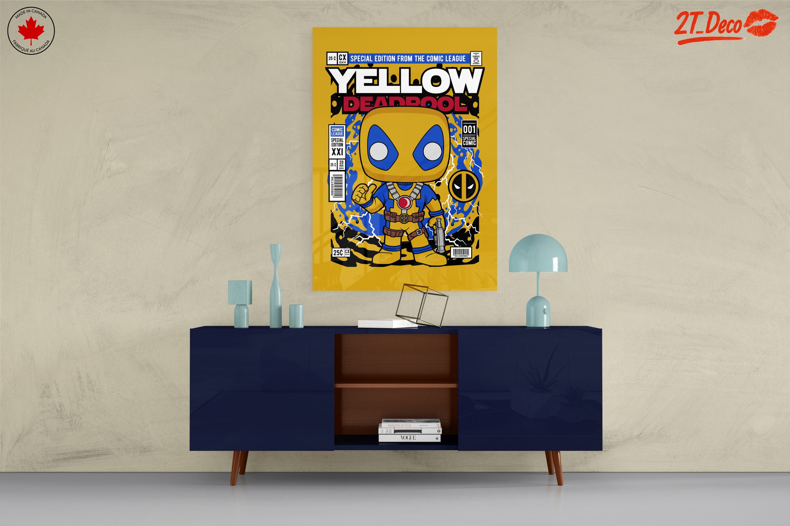 Yellow Deadpool Funko Art - Image 8
