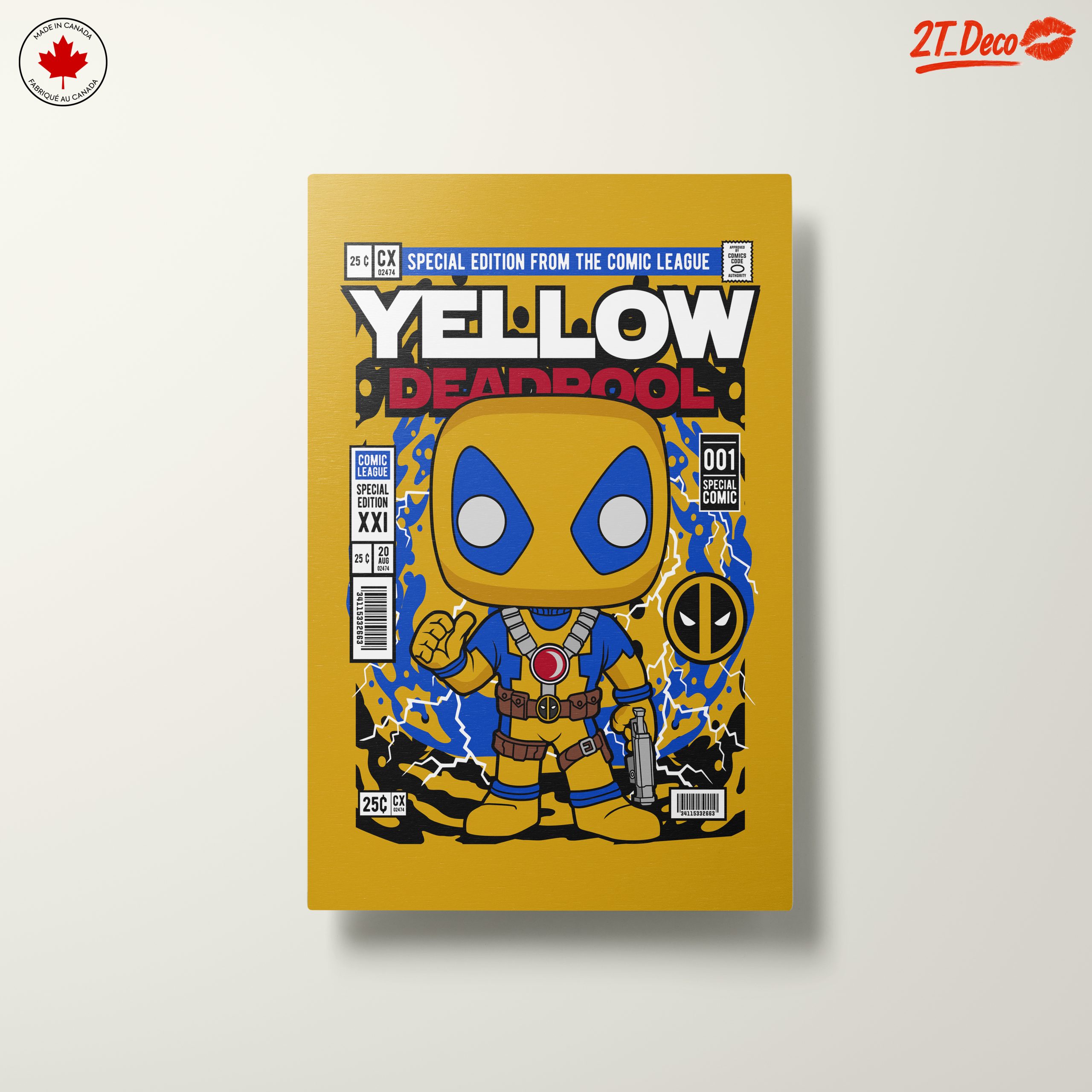 Yellow Deadpool Funko Art - Image 10