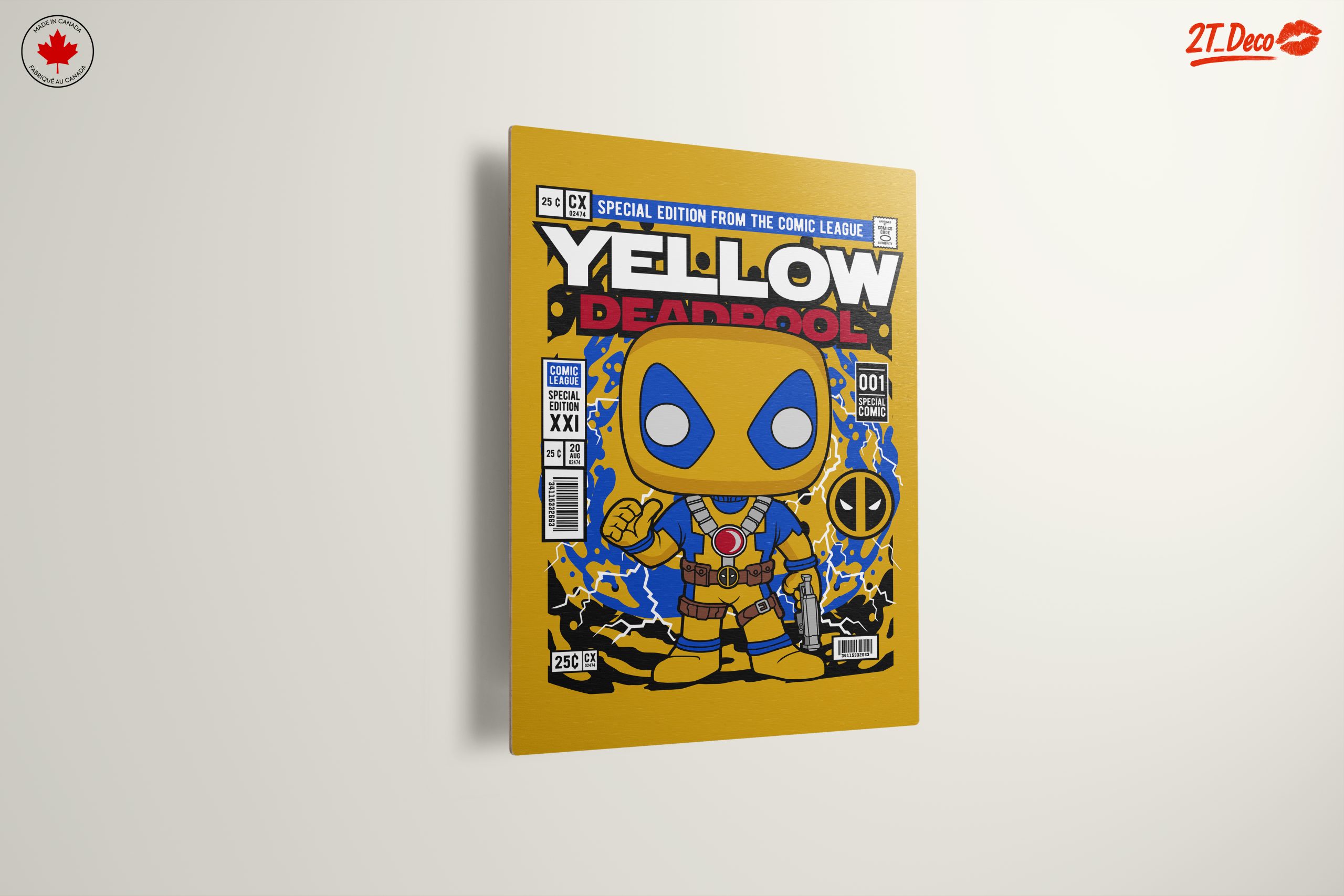 Yellow Deadpool Funko Art - Image 13