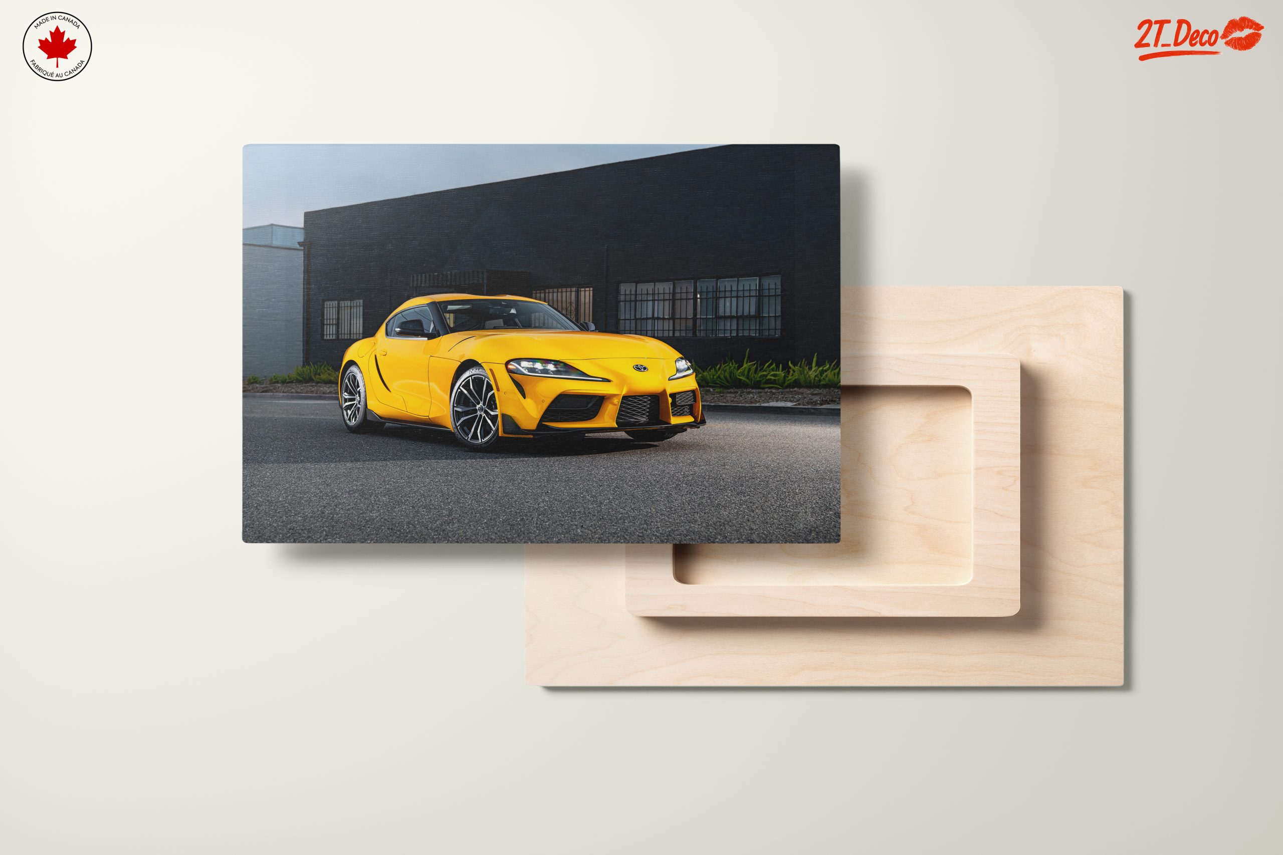 Dynamic Yellow Sports Car on Urban Street - Image 11