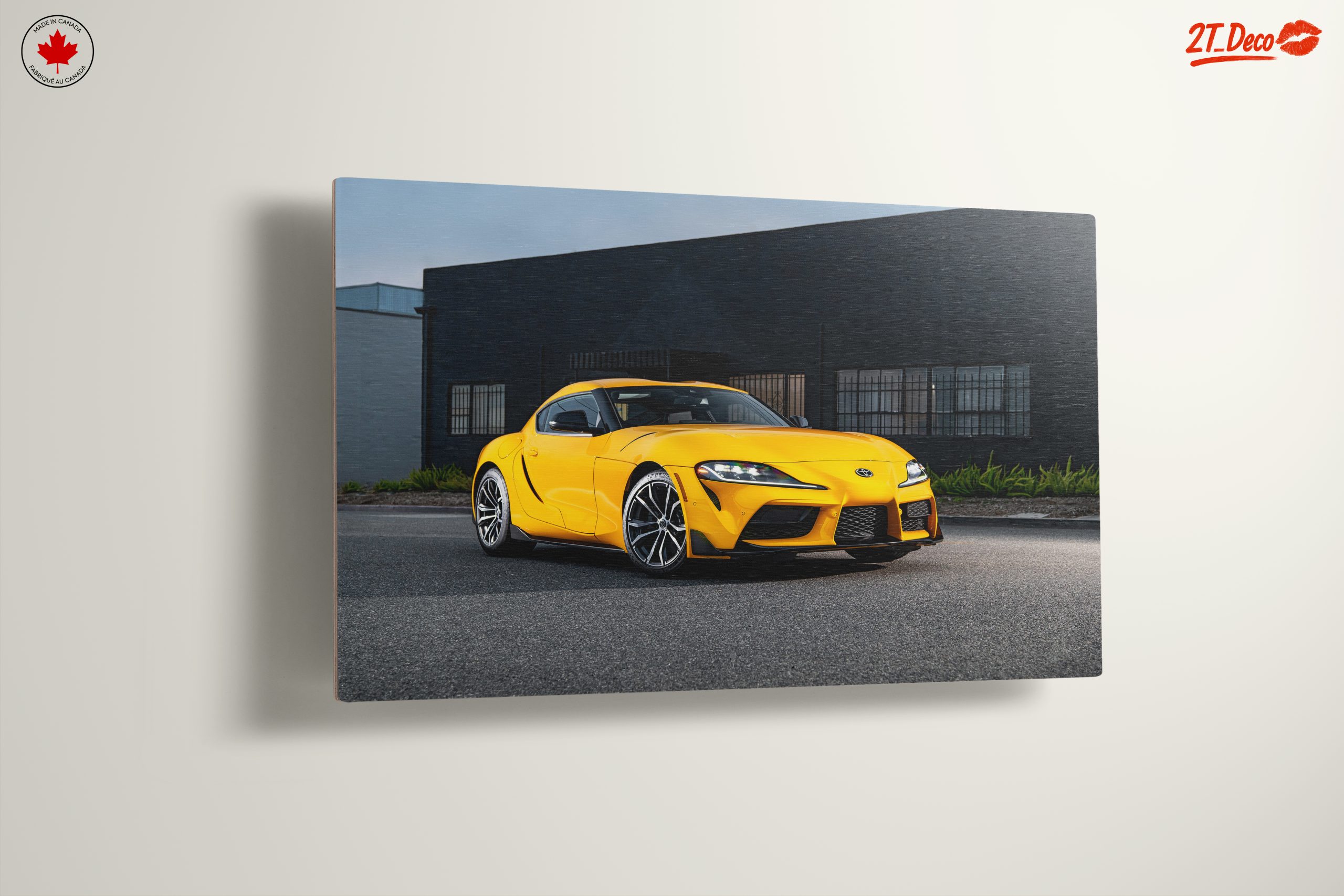 Dynamic Yellow Sports Car on Urban Street - Image 13