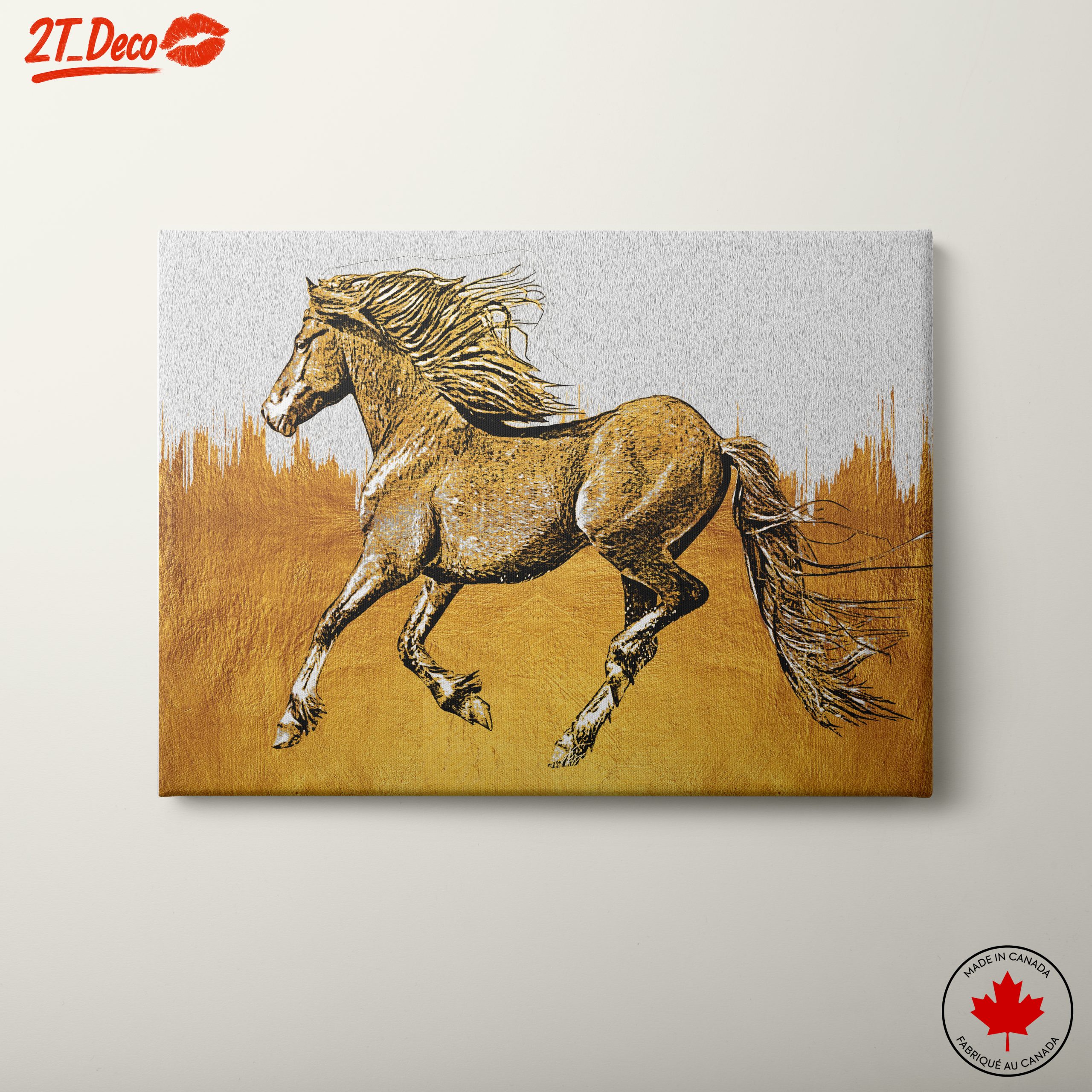 Stylized Running Horse Art