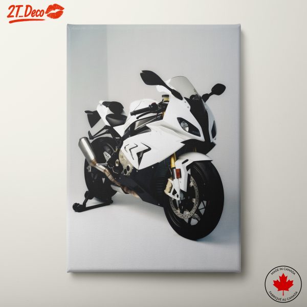 Stylish White Motorcycle Display