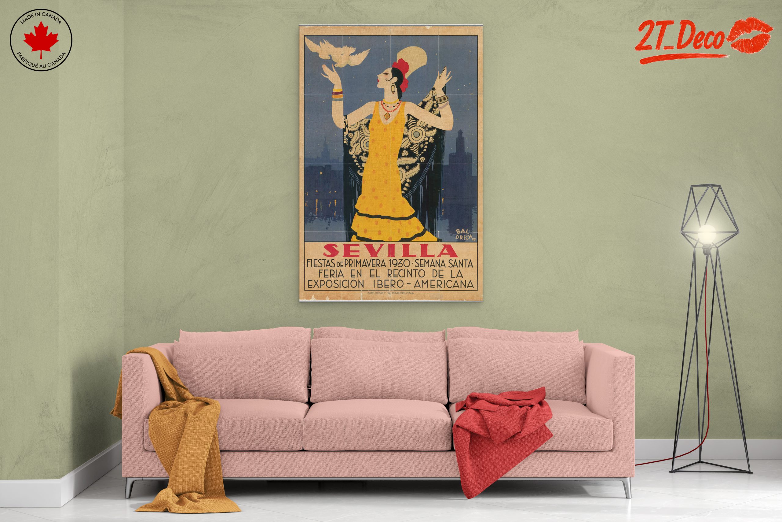 Seville 1930 Vintage Exhibition Poster - Image 2