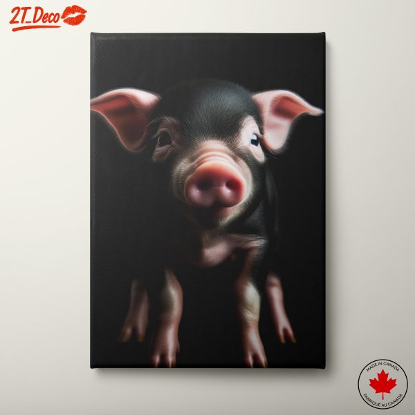 Cute Pig Illustration with Artistic Flair