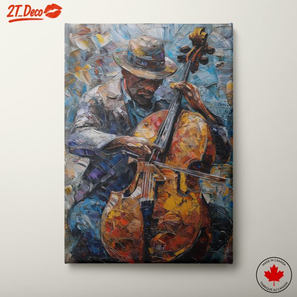 Emotive Portrait of a Cellist Playing