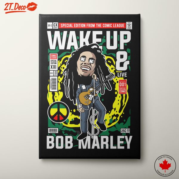 Bob Marley Music Artwork Featuring Peace Symbol