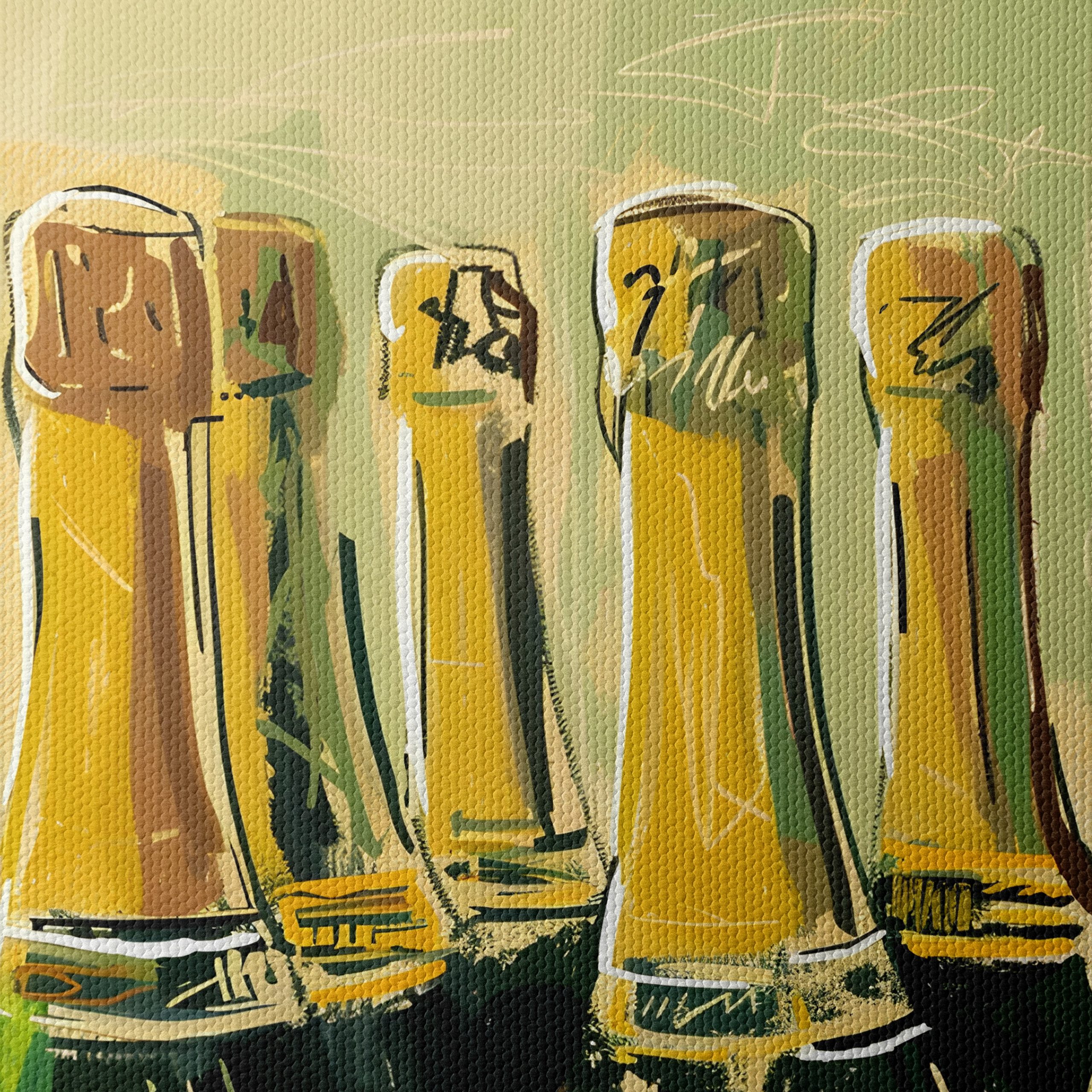 Stylized Champagne Bottles Artwork - Image 4