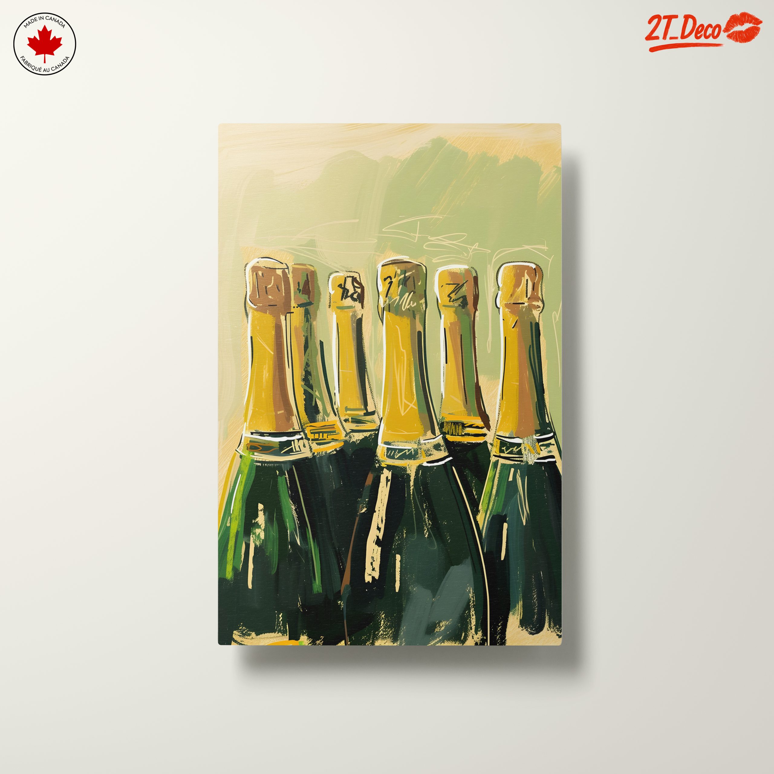 Stylized Champagne Bottles Artwork - Image 10