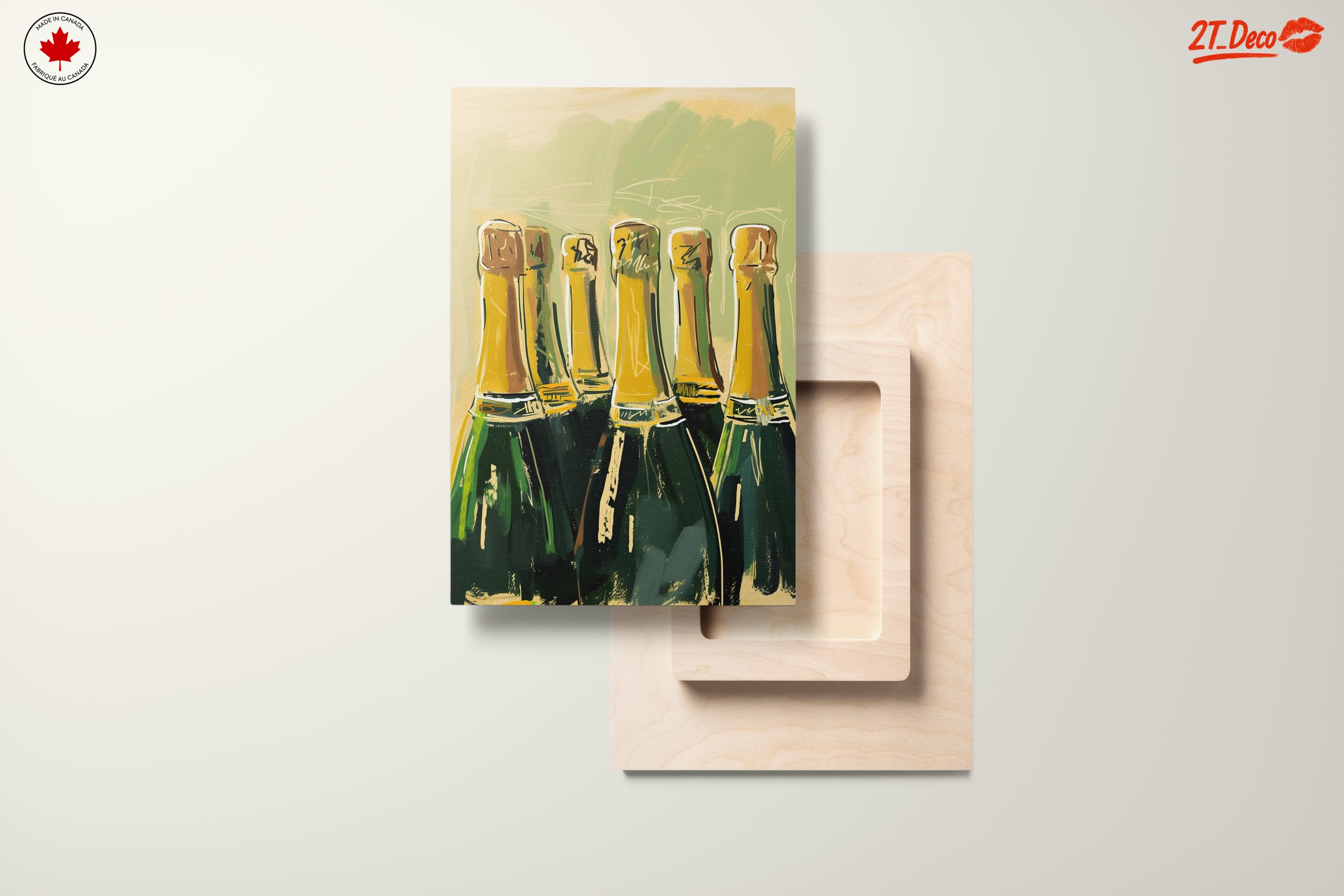 Stylized Champagne Bottles Artwork - Image 11