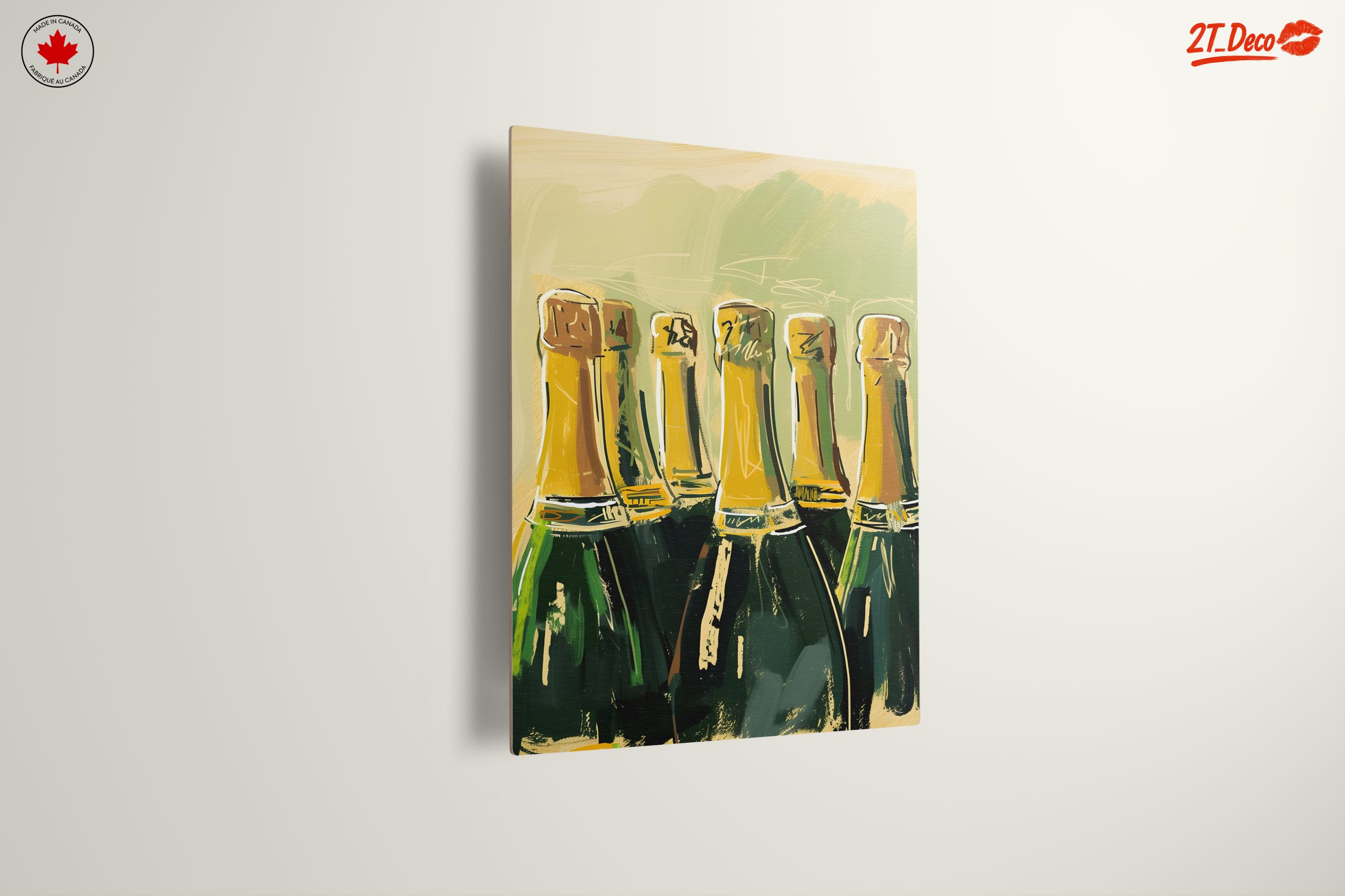 Stylized Champagne Bottles Artwork - Image 13