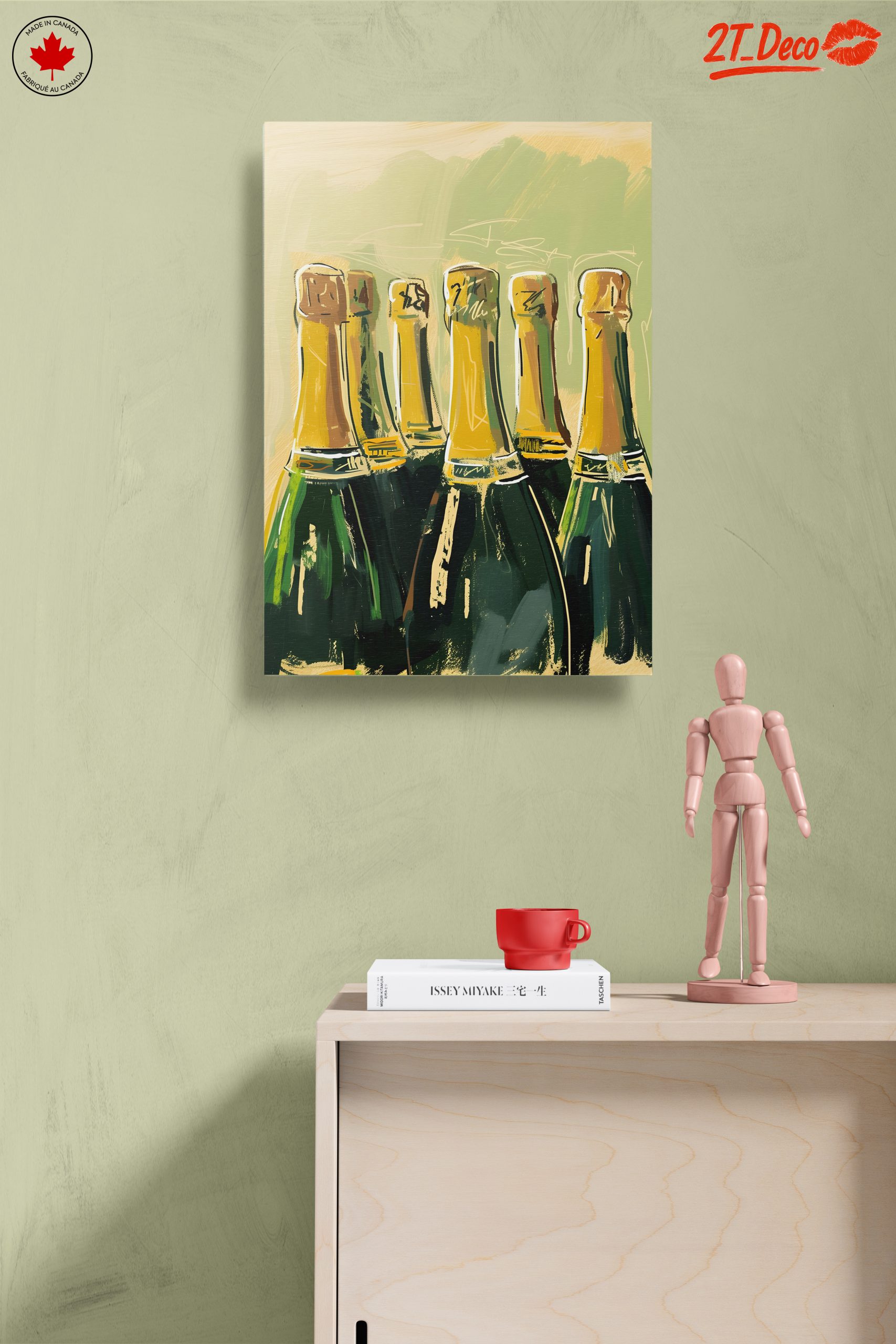 Stylized Champagne Bottles Artwork - Image 14
