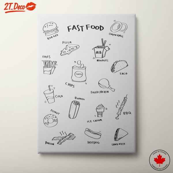 Playful Fast Food Illustration Art
