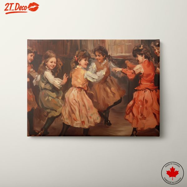 Joyful Dance of Young Girls in Modern Portrait Style