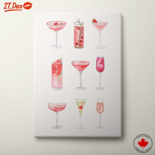 Colorful Cocktail Art for Home Decor