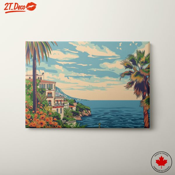 Serene Coastal Landscape with Tropical Palms