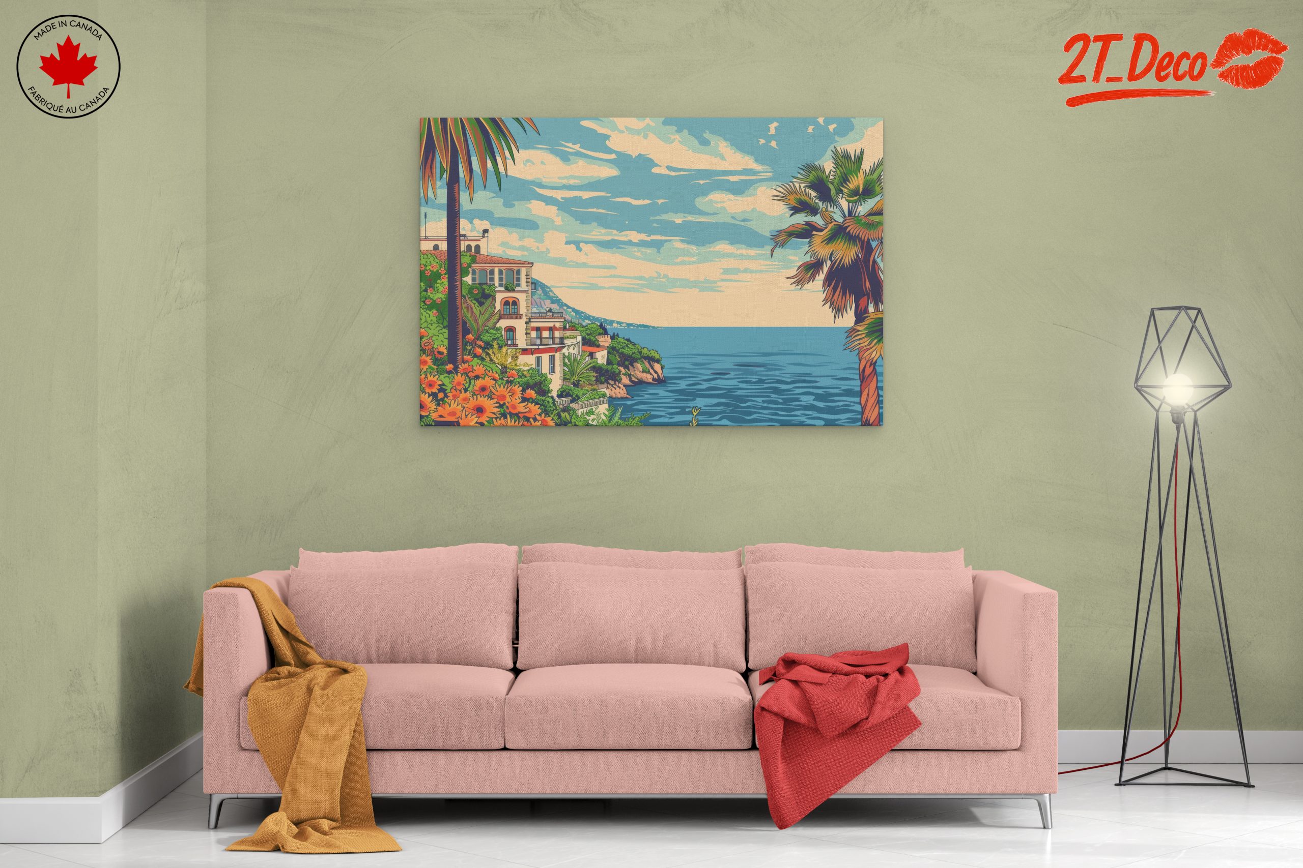 Serene Coastal Landscape with Tropical Palms - Image 2