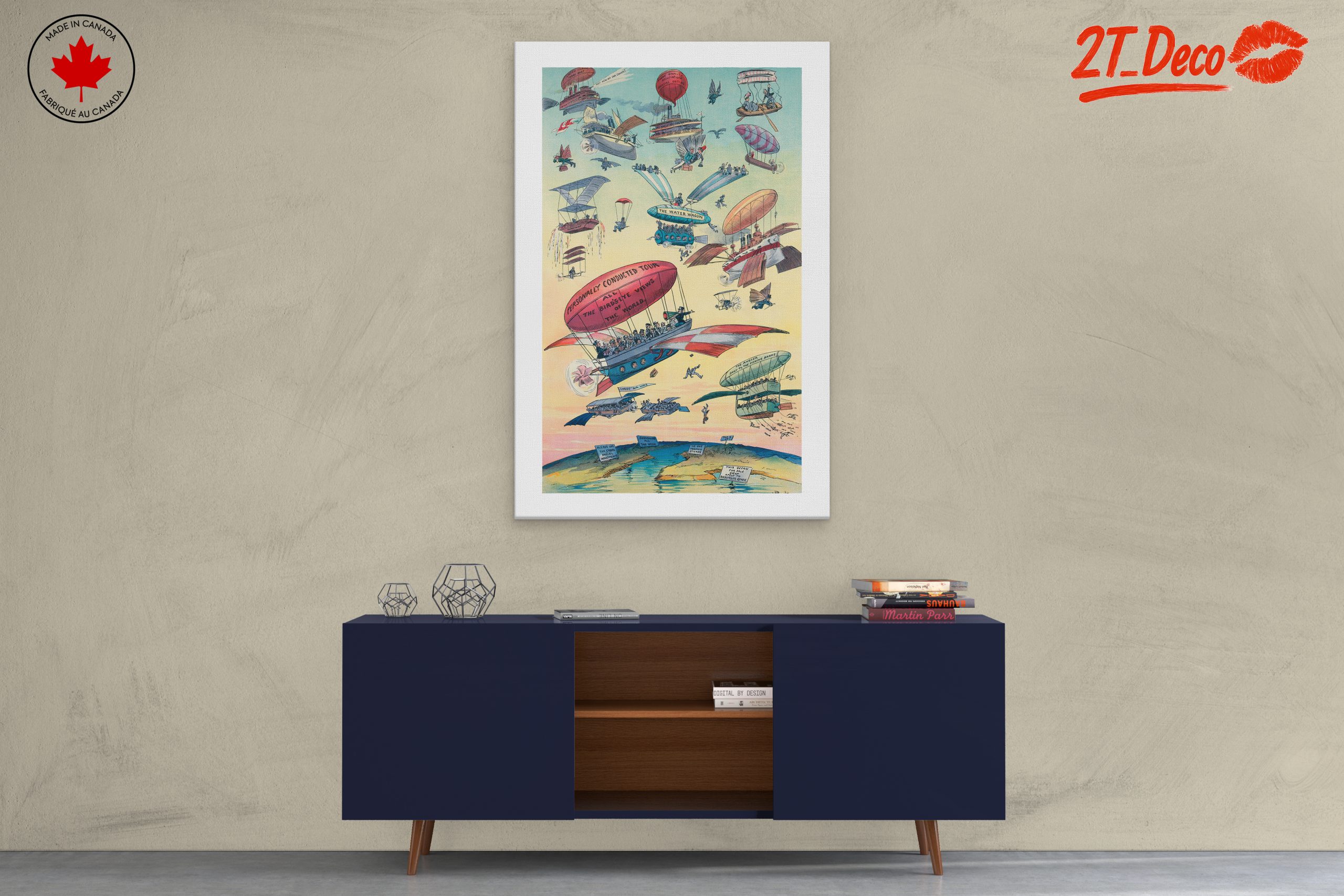 Whimsical Vintage Flight Illustrations - Image 3