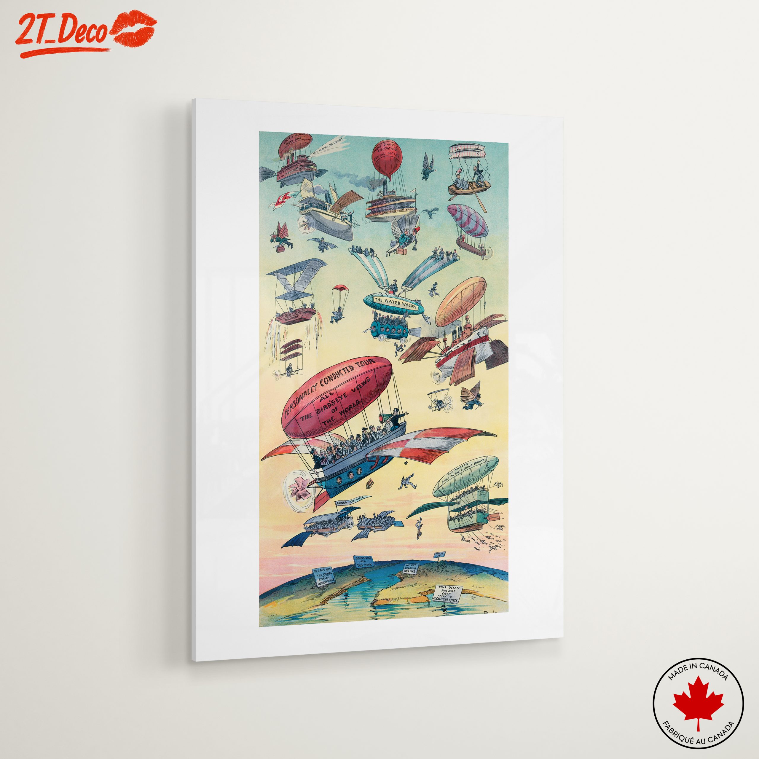 Whimsical Vintage Flight Illustrations - Image 6