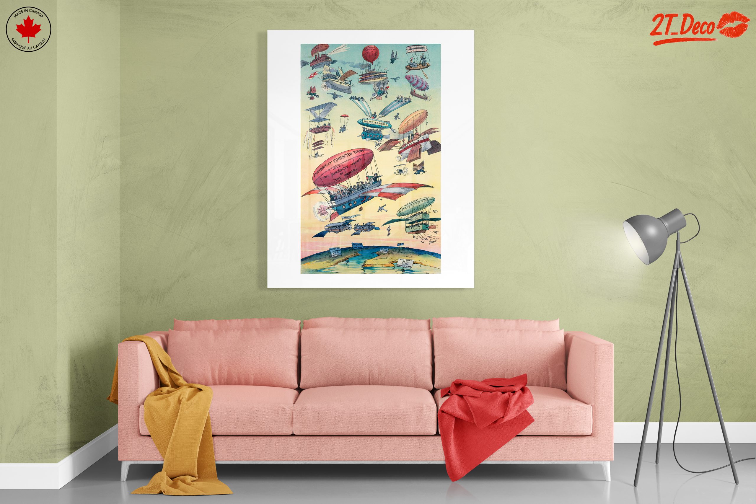 Whimsical Vintage Flight Illustrations - Image 7