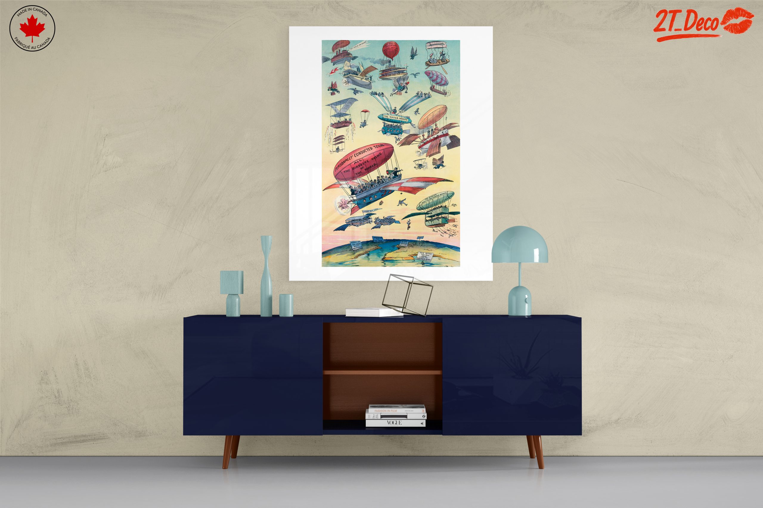 Whimsical Vintage Flight Illustrations - Image 8