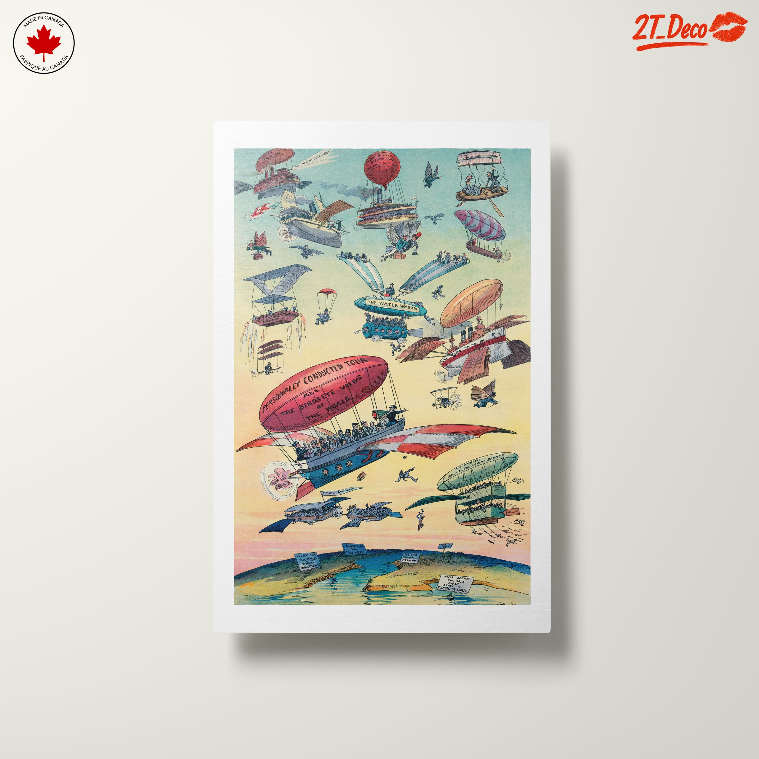 Whimsical Vintage Flight Illustrations - Image 10