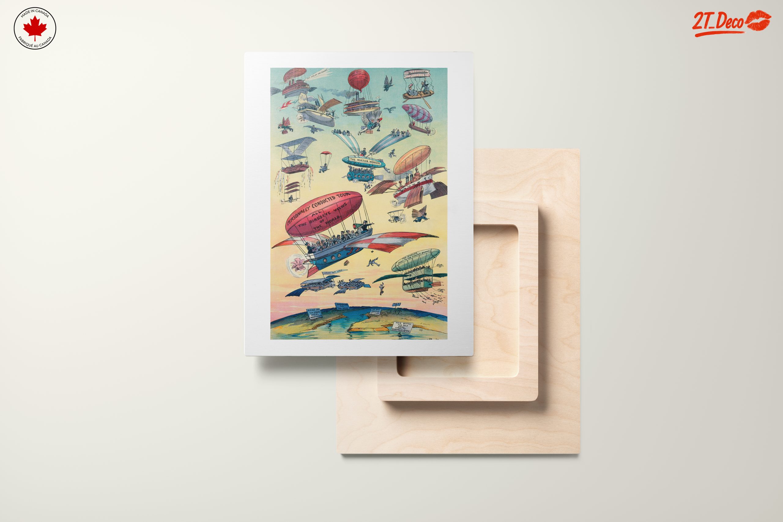 Whimsical Vintage Flight Illustrations - Image 11
