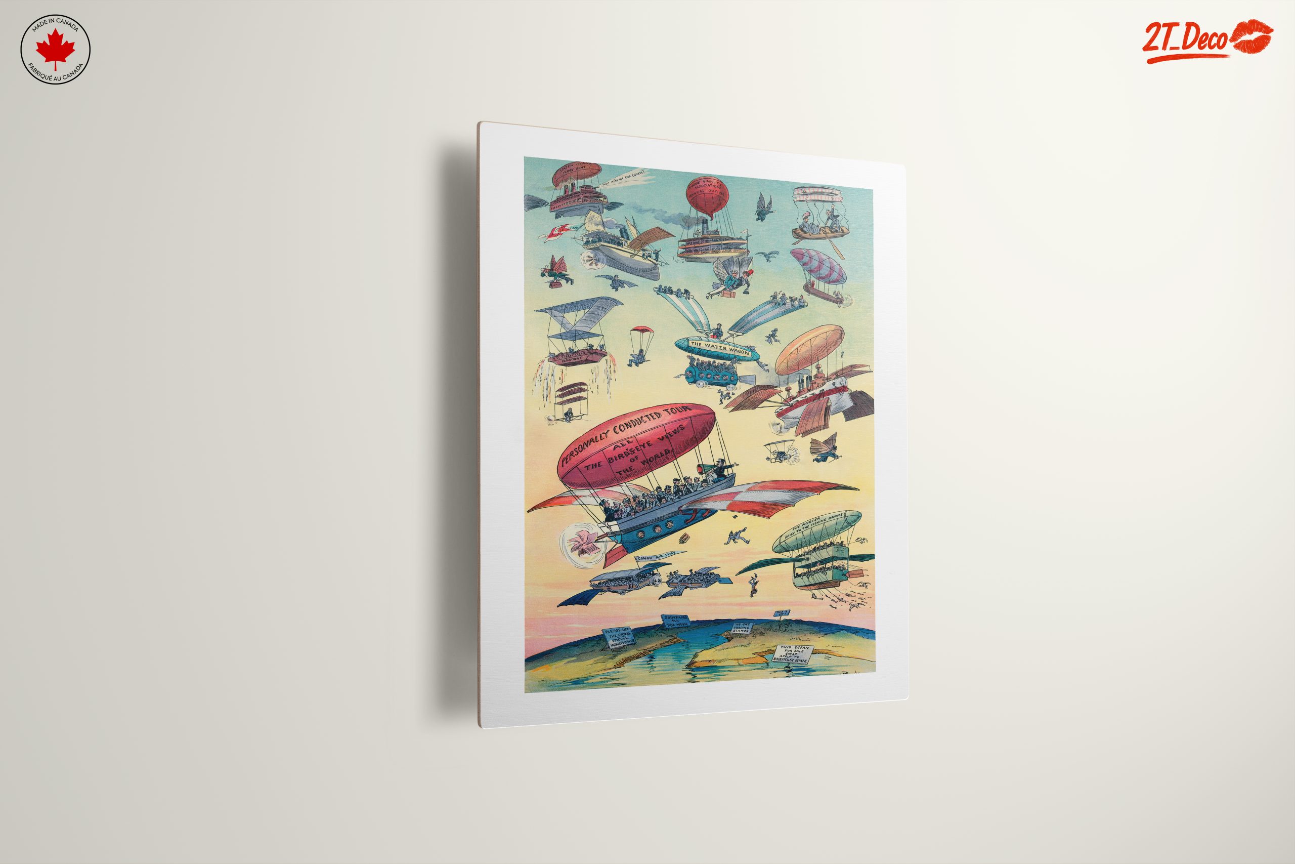 Whimsical Vintage Flight Illustrations - Image 13