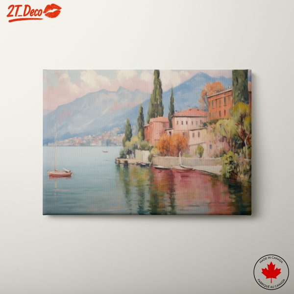 Charming Lakeside Village with Mountains