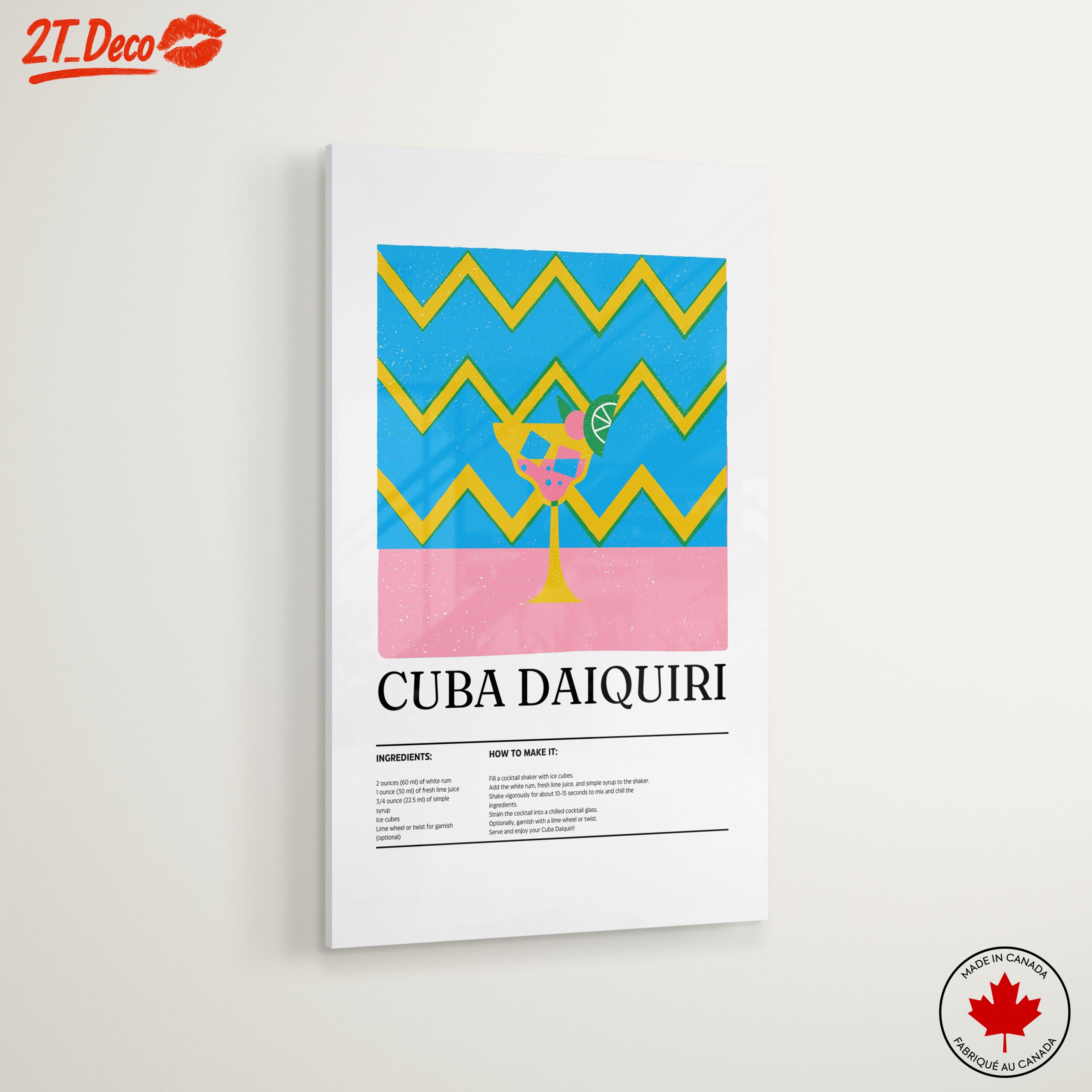 Cuba Daiquiri Cocktail Art - Image 6