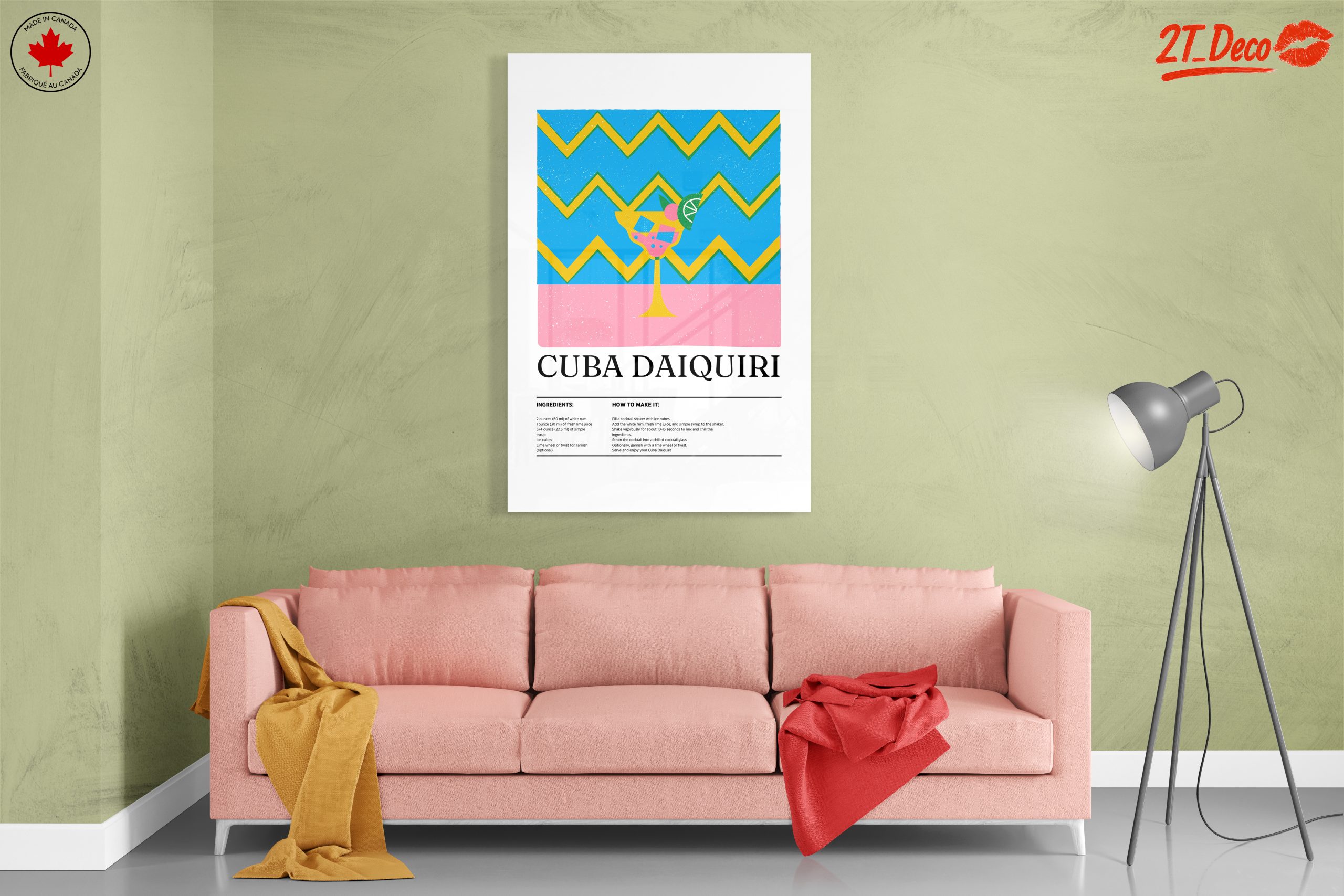 Cuba Daiquiri Cocktail Art - Image 7