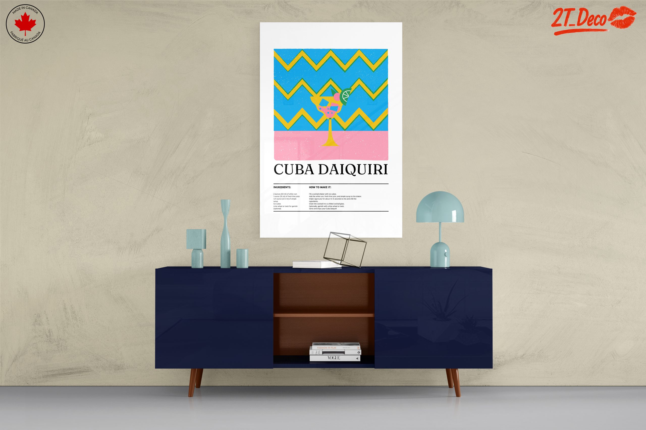 Cuba Daiquiri Cocktail Art - Image 8