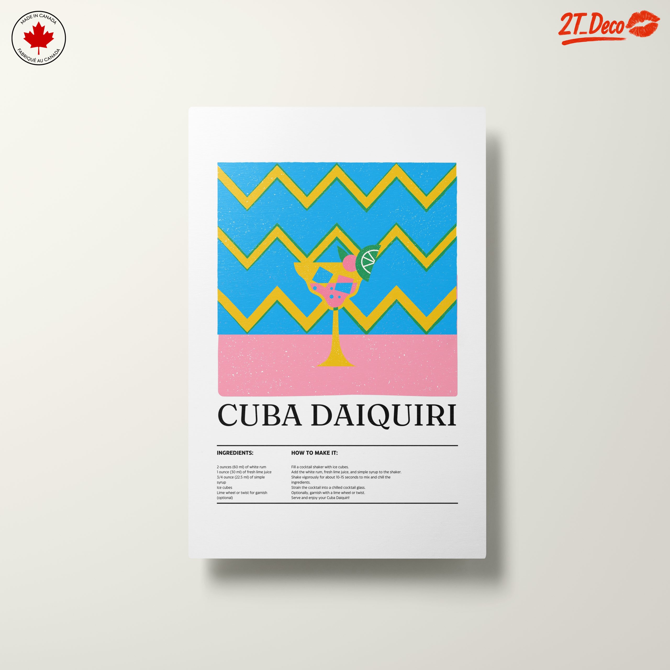Cuba Daiquiri Cocktail Art - Image 10