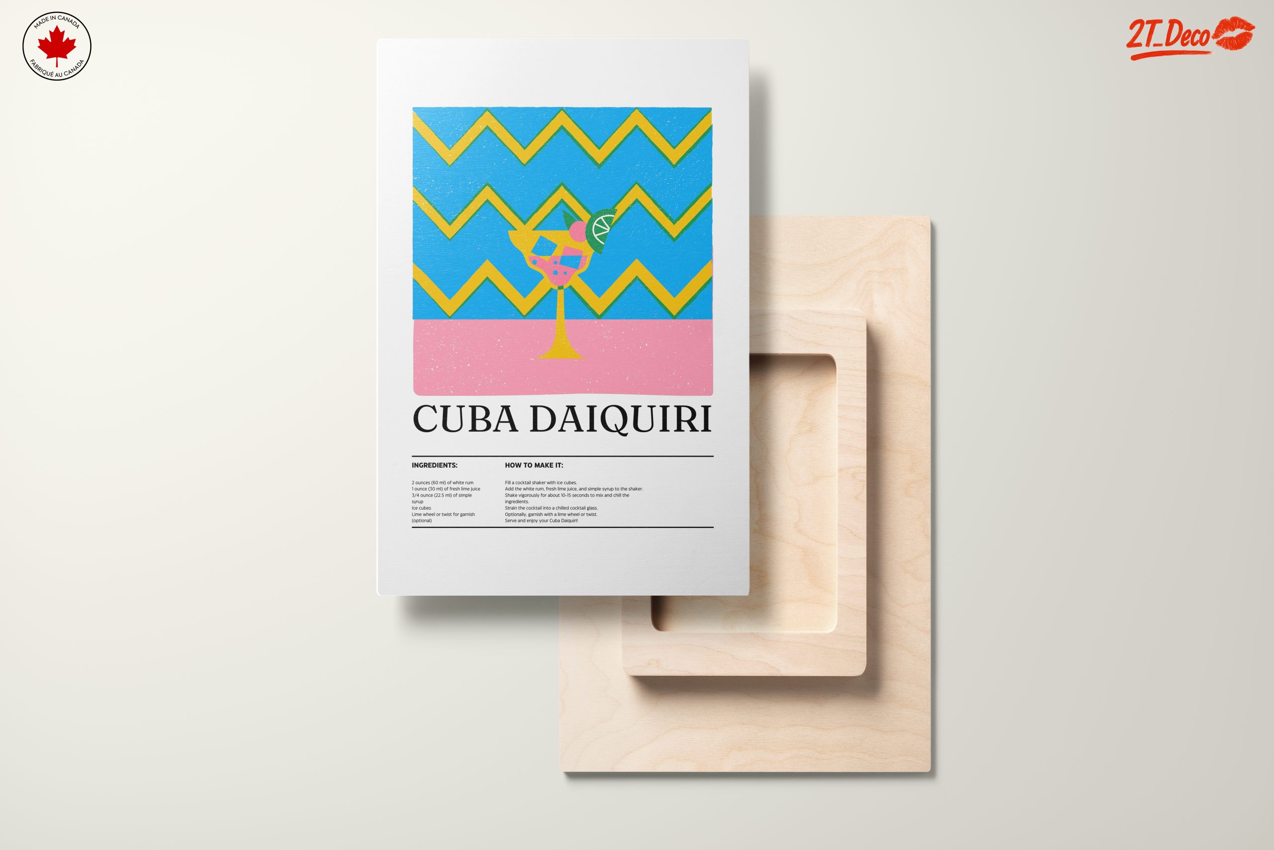 Cuba Daiquiri Cocktail Art - Image 11