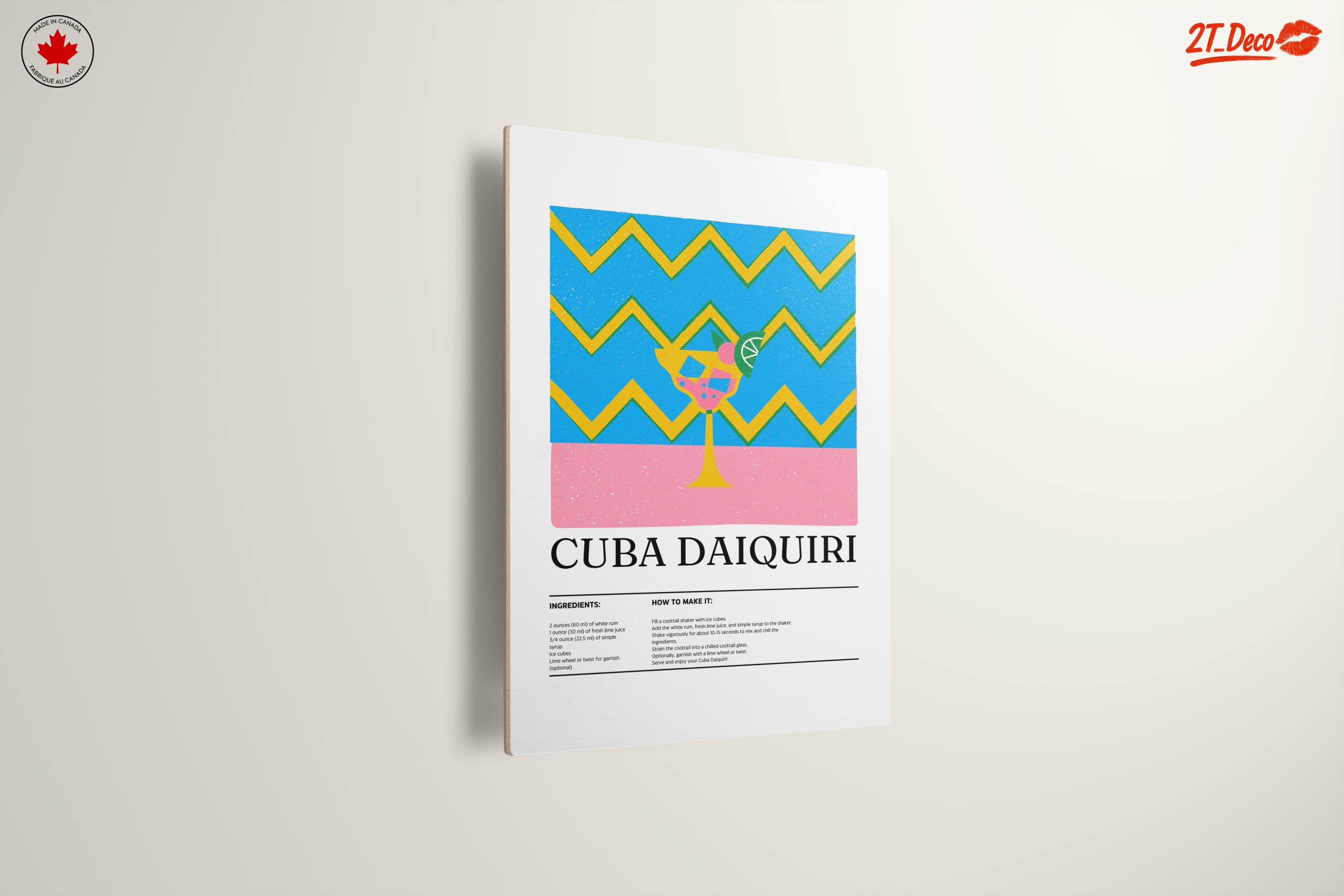 Cuba Daiquiri Cocktail Art - Image 13