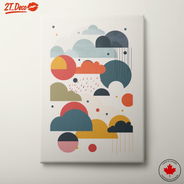 Colorful Abstract Cloud Artwork for Modern Spaces