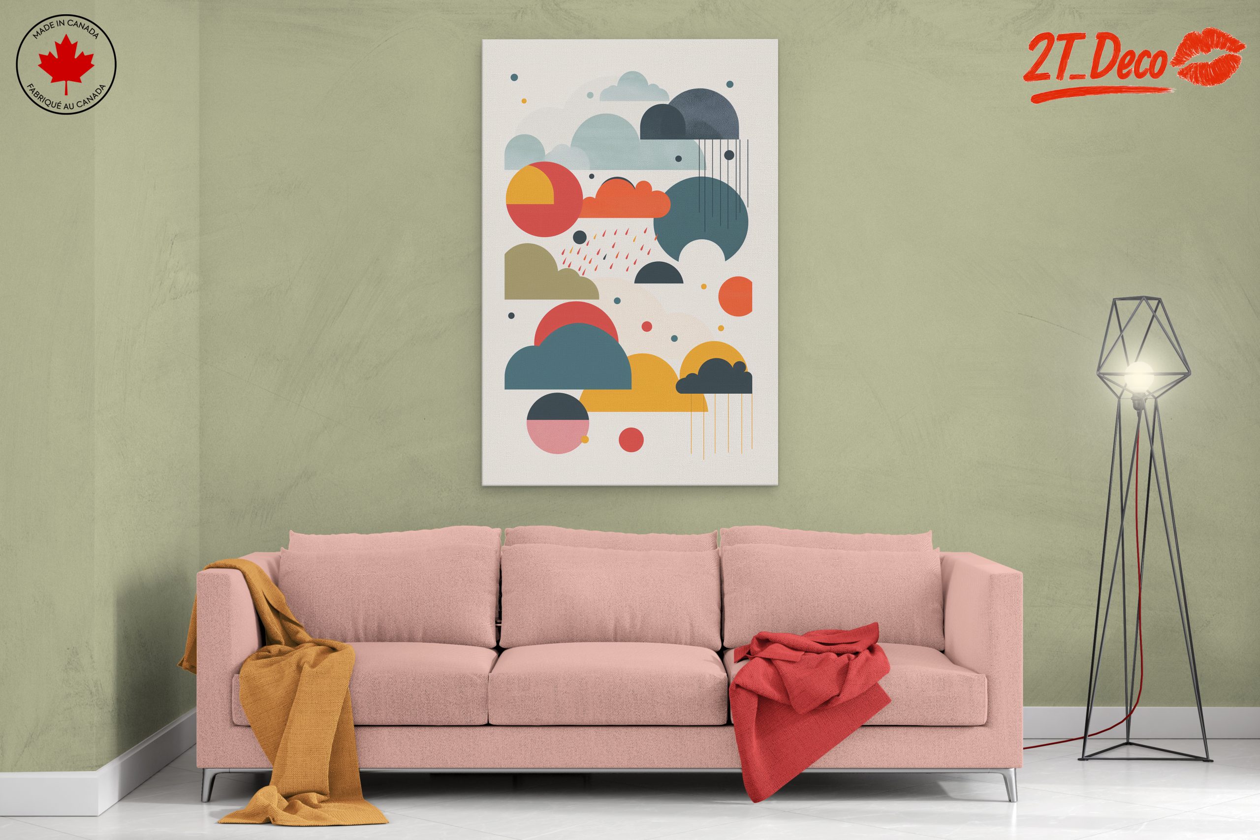 Colorful Abstract Cloud Artwork for Modern Spaces - Image 2