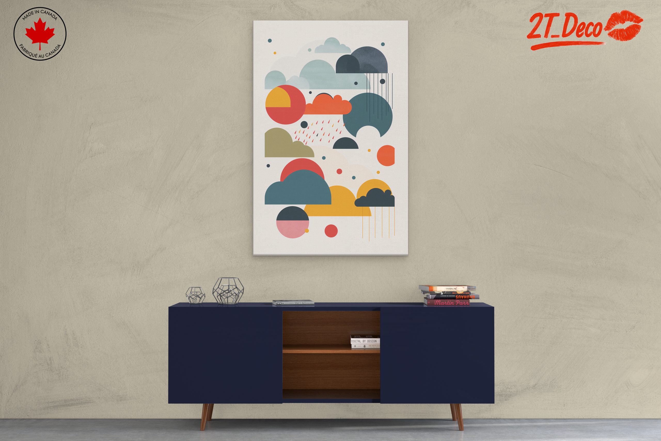 Colorful Abstract Cloud Artwork for Modern Spaces - Image 3