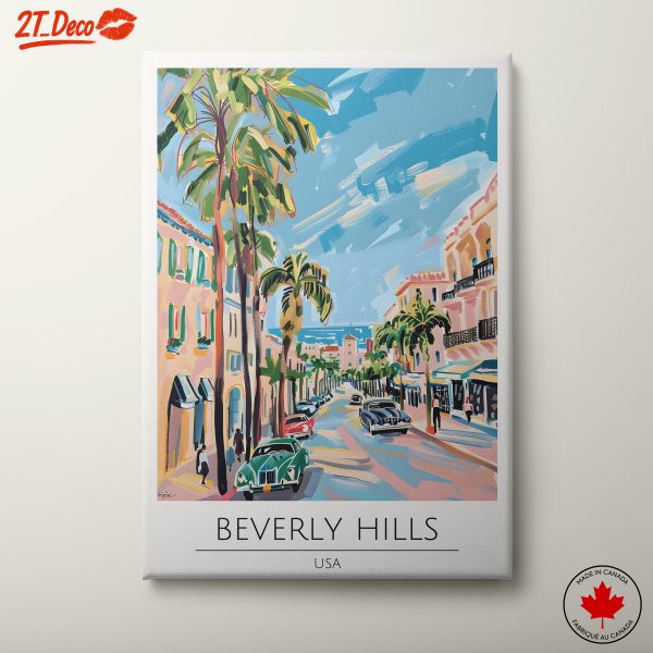 Colorful Cityscape of Beverly Hills