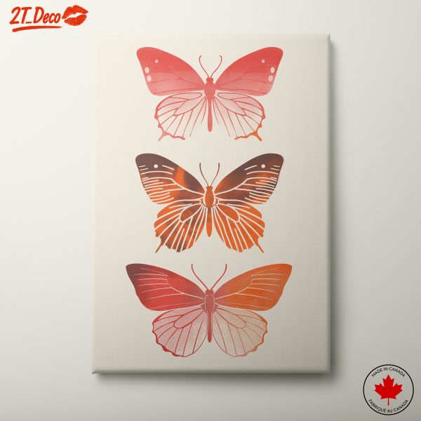 Stylized Butterfly Art with Warm Tones