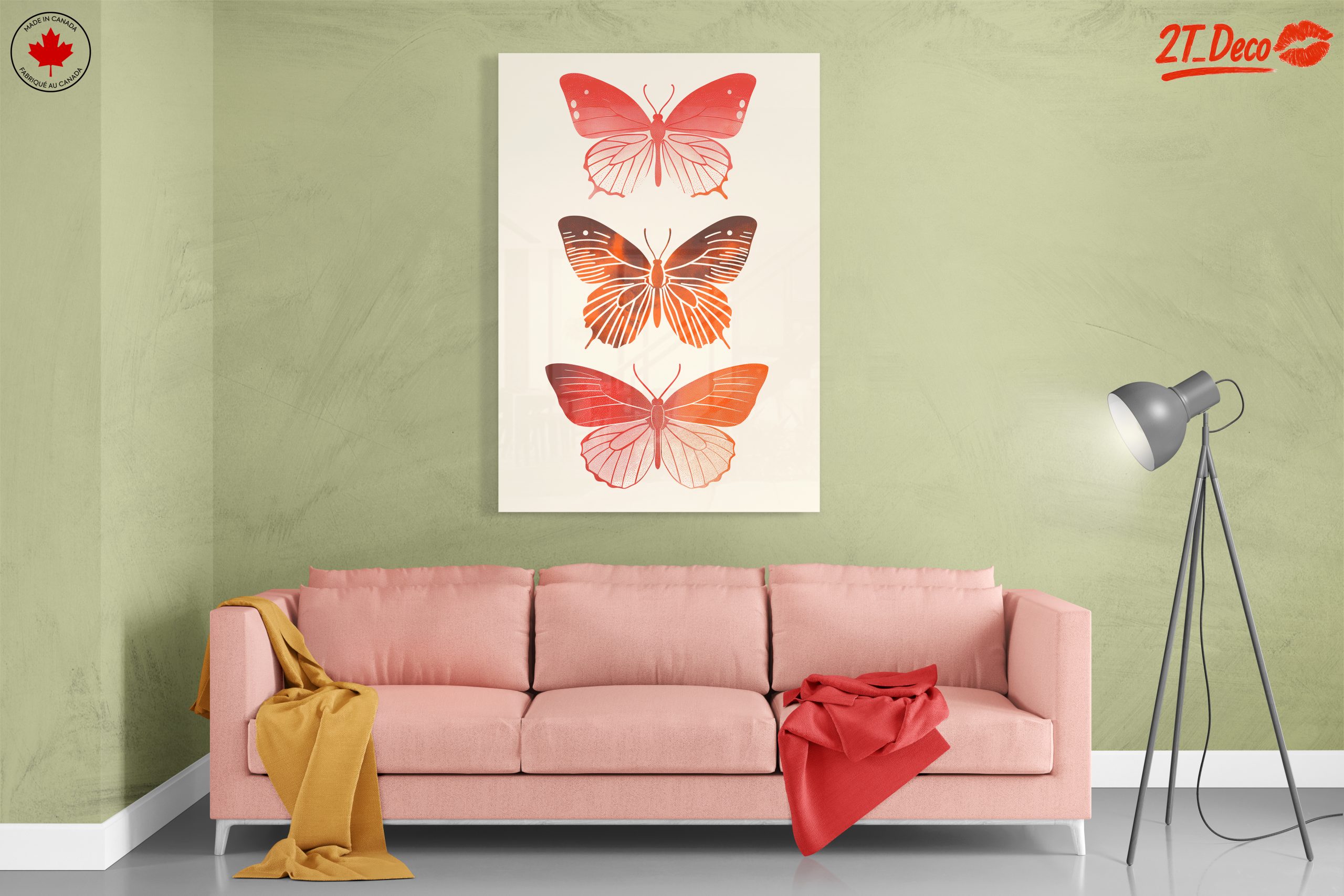 Stylized Butterfly Art with Warm Tones - Image 7