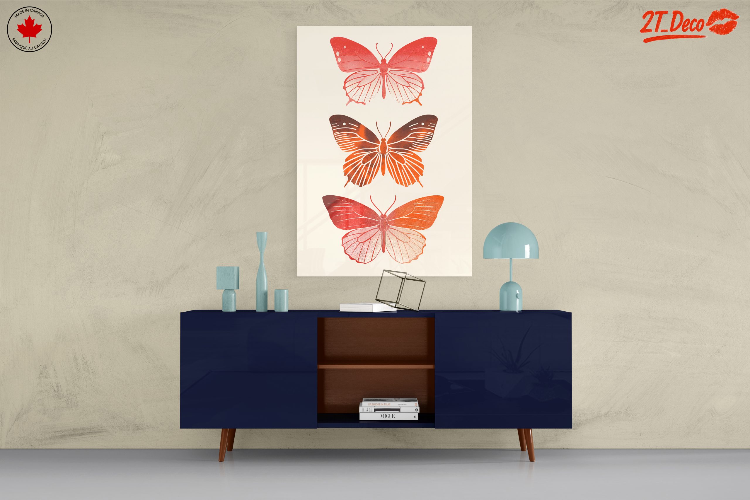 Stylized Butterfly Art with Warm Tones - Image 8