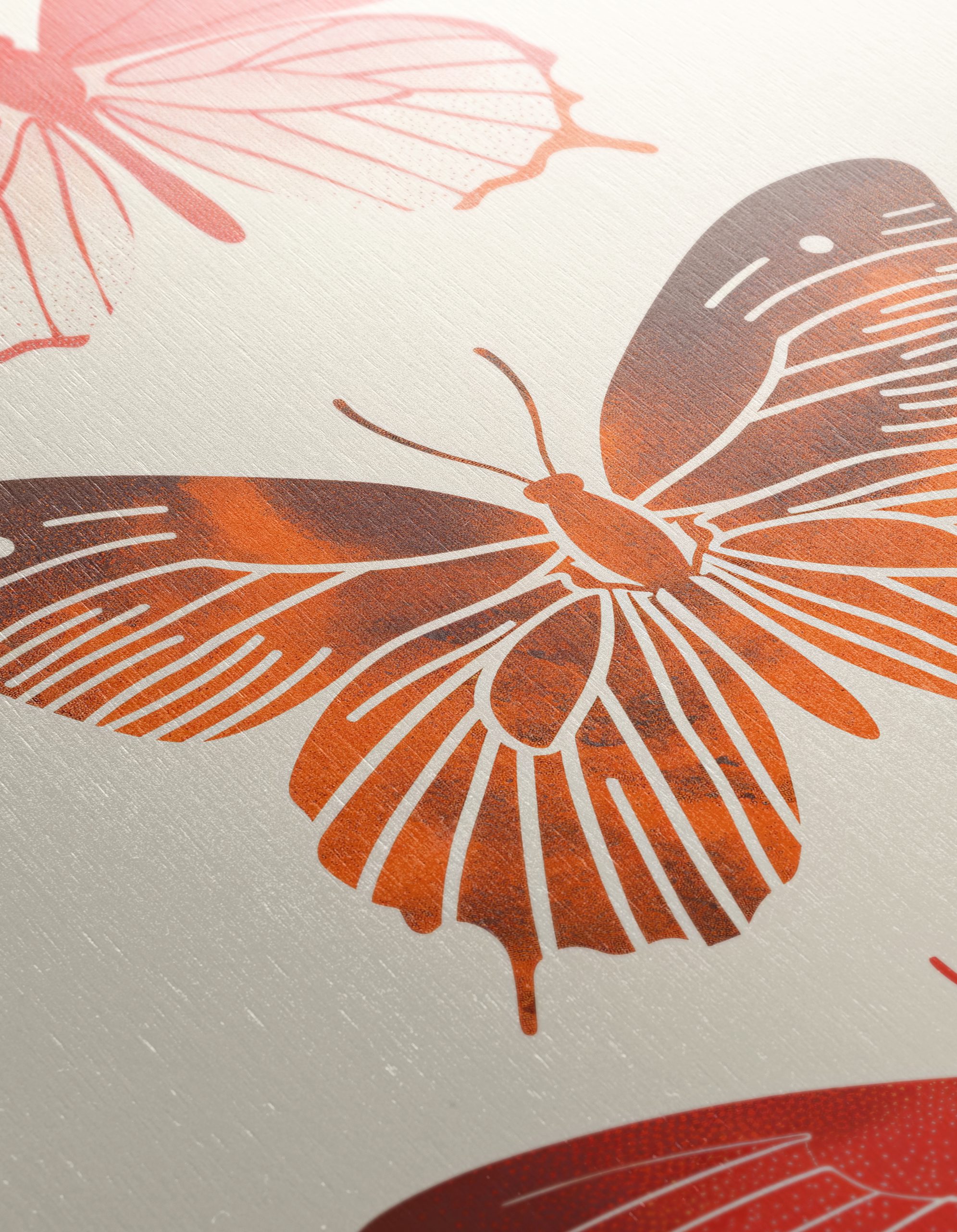 Stylized Butterfly Art with Warm Tones - Image 12