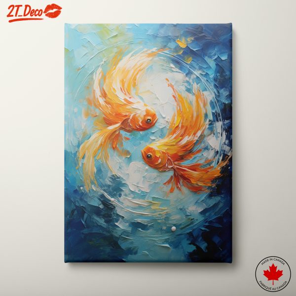 Vibrant Goldfish Swimming in Motion