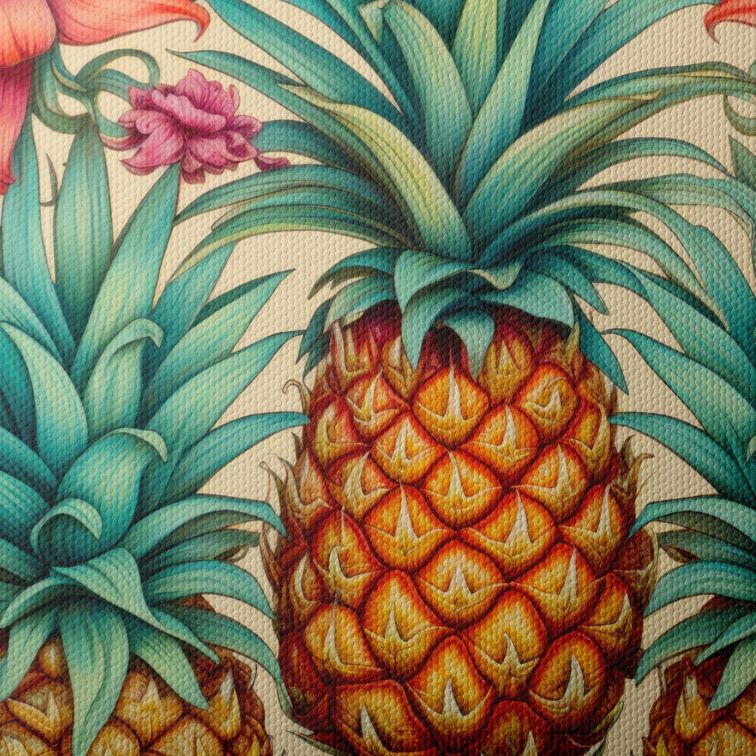 Vibrant Pineapple and Floral Wall Art - Image 4