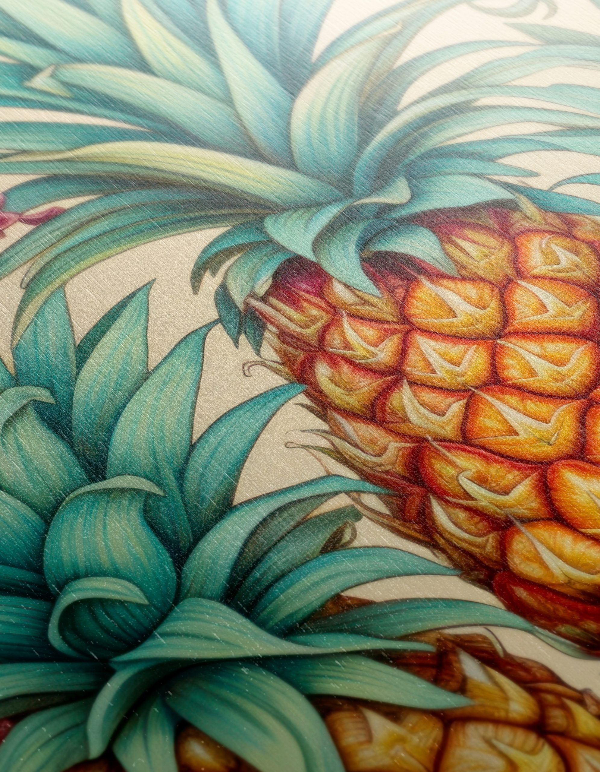 Vibrant Pineapple and Floral Wall Art - Image 12