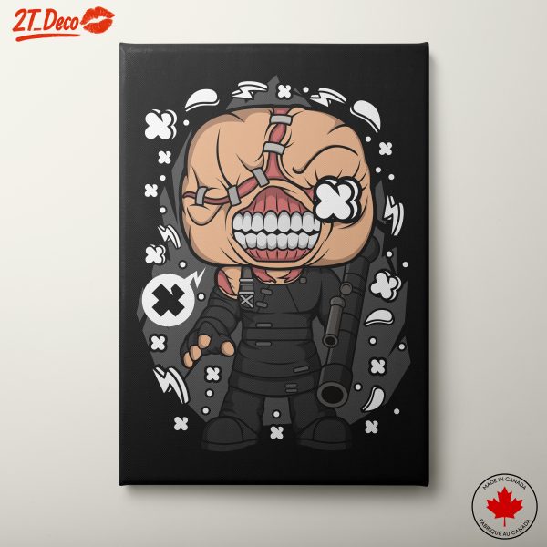 Cartoon Character with Grinning Face