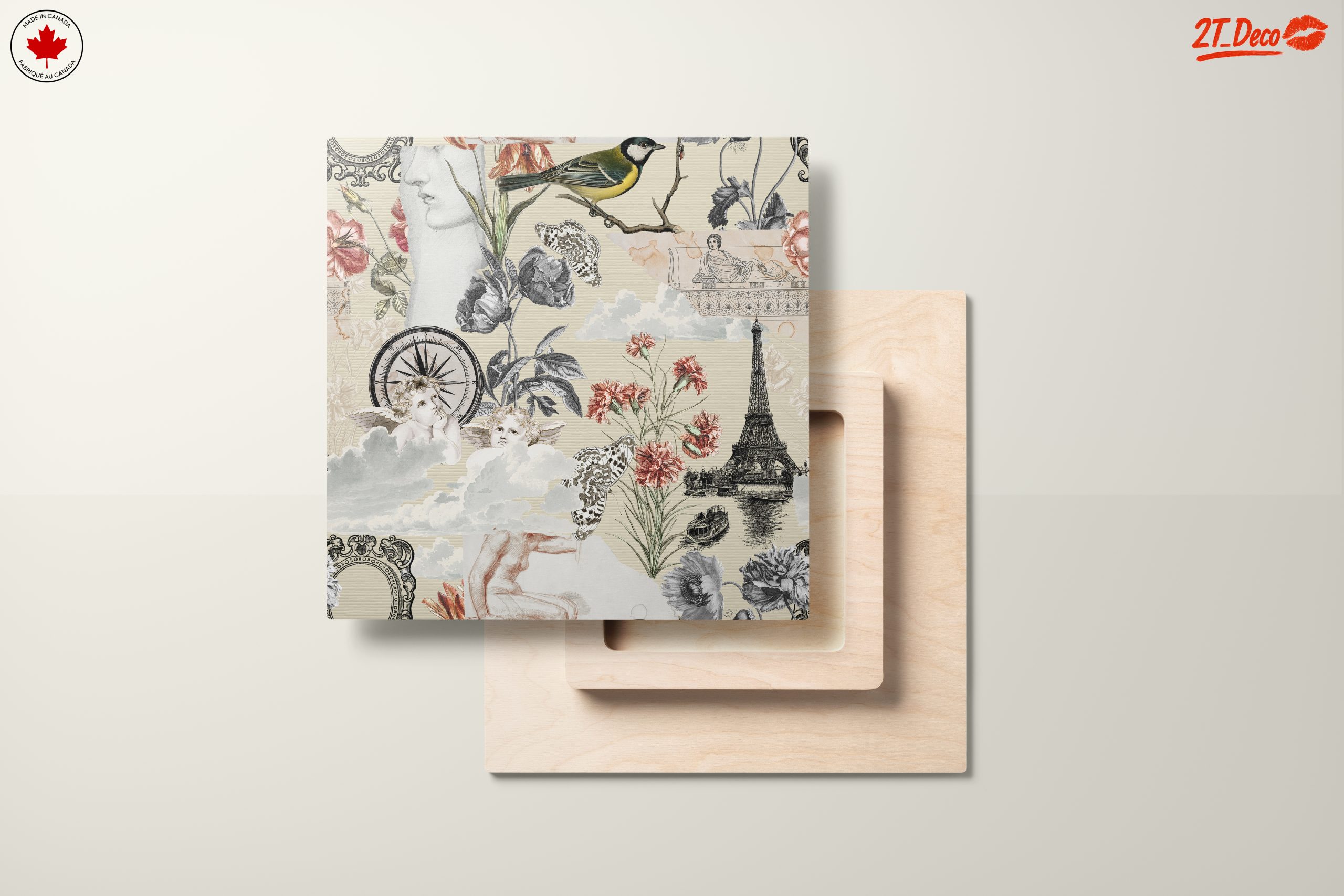 Elegant Urban Floral Composition with Historical Elements - Image 11