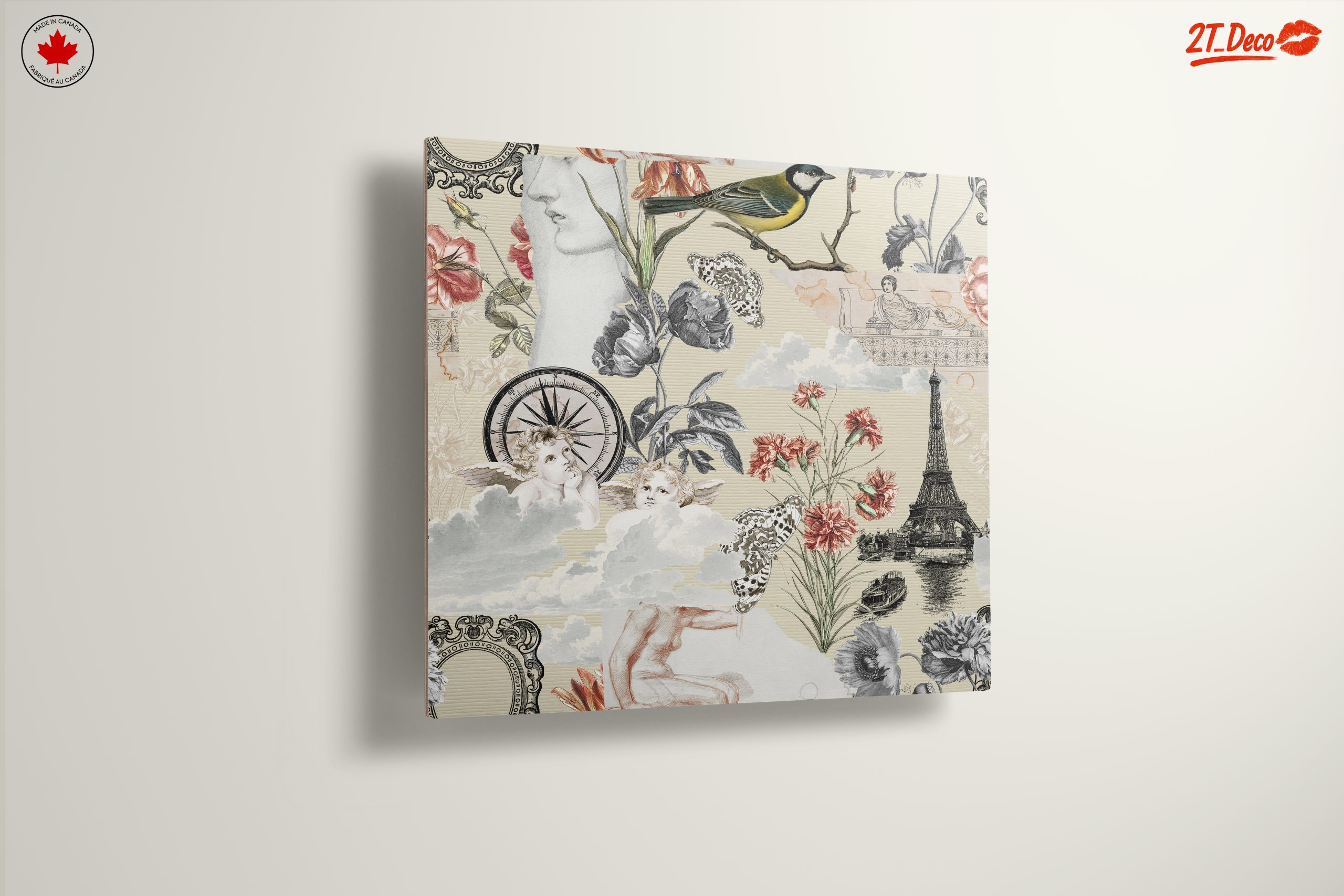 Elegant Urban Floral Composition with Historical Elements - Image 13