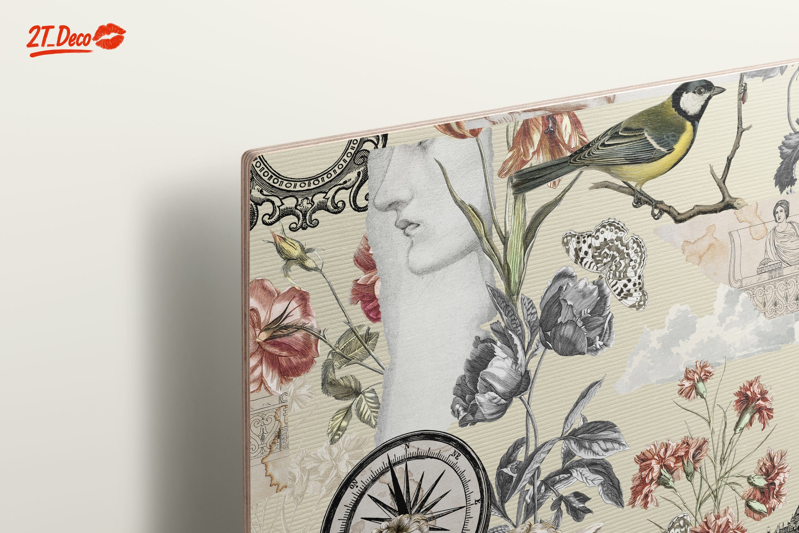 Elegant Urban Floral Composition with Historical Elements - Image 15